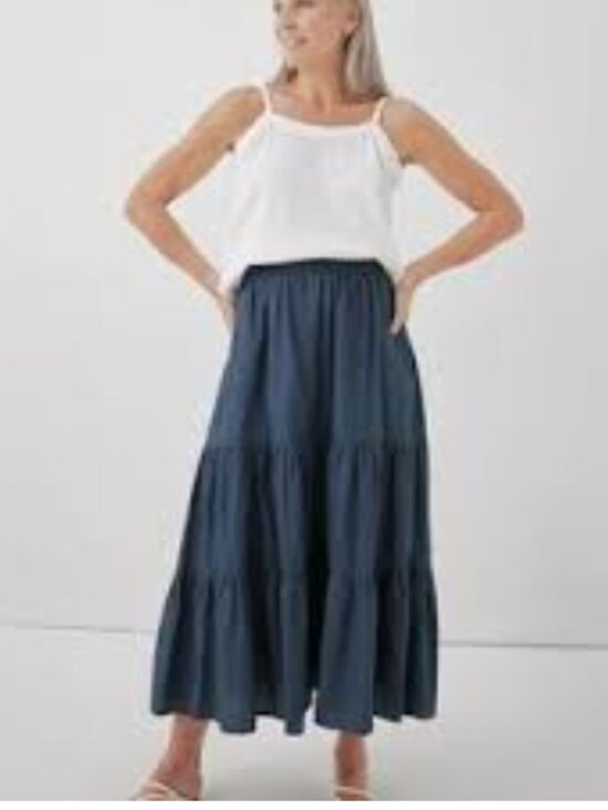 Pact Dresses & Skirts - Pact Women’s Blue Tiered Maxi Skirt - Casual Boho Style size xl